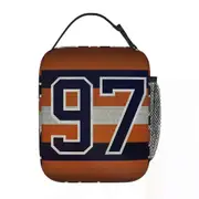 c100 Connor McDavid 97 For Edmonton Oilers Fans Lunch Bags Insulated Lunch Tote Portable Thermal Bag Picnic Bags for Woman Work Kids k100