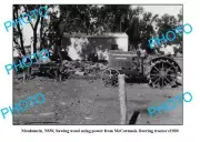 OLD LARGE PHOTO MOULAMEIN NSW McCORMACK DEERING TRACTOR WOOD SAW c1930