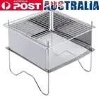 9.5Inch Burning Firewood Stove Mini Barbecue Fire-Pit for Outdoor Cooking Picnic