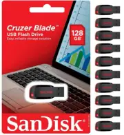 SanDisk Cruzer Blade 128GB USB 2.0 Flash Drive Thumb Drive Memory Stick 10 Pack