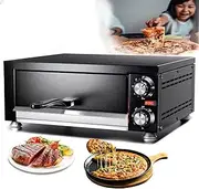 1100W Electric Pizza Oven,12" Commercial Electric Pizza Oven, Pizza Maker with Insulated Handle,Adjustable Tempe 50℃~300℃,Drawer Toaster Ovenfor Hotel Restaurant Home Indoor