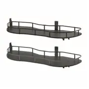 UTRUSTA crnr base cabinet pull-out fitting, grey, 128 cm