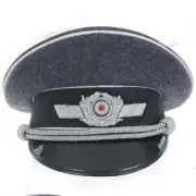WW2 German Luftwaffe Officers Visor Cap - Reproduction Fallshirmjager Wool Hat