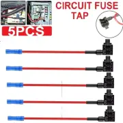 5PCS Add A Circuit Fuse Tap Car Mini Blade Fuse Box Holder 12V Low Profile