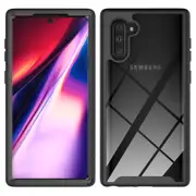 MCC Shockproof Bumper Case Samsung Galaxy Note10 Clear Back Cover Note 10 [Black]