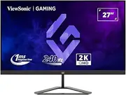 ViewSonic VX2758A-2K-PRO-3 27 Inch IPS Gaming Monitor with 2K QHD (2560x1440), 240Hz, 1ms MPRT, AMD FreeSync Premium, Tilt Adjustable, Dual HDMI & DP