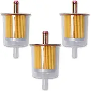 3/8 inch Universal Gas Inline Fuel Filters, Fits Fuel Line and Widely Used for Replacing Fuel Filter of Cars, Motorcycles, Trucks And Gasoline Powered Engines