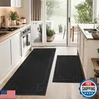 BEQHAUSE Kitchen Rugs Non-Slip Washable Rug Sets of 2, Machine Washable Kitch