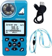 Brilluxa Wind Speed Meter High Accuracy Handheld Wind Meter Thermometer Gauge for Weather Stations, Digital Anemometer Barometer Wind Chill Tester w/Humidity