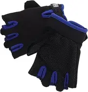 [Mipcase] 1 Pair Half Finger Slip Gloves for Balance Bike Roller Skating Breathable Mesh Design Durable Hand Protection for Boys