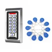 Waterproof Door Access Keypad RFID Card Reader Entry Gate Control + 10 ID Cards