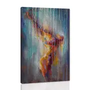 Sexy Woman on the Rain Painting Modern Abstract Canvas Wall Art Home Decor fo...