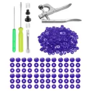 Plastic Snaps Fasteners with Snap Pliers, 200 Set T3 No-Sew Button Kit Purple