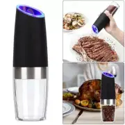 Salt Pepper Grinder, Gravity Electric Salt & Pepper Grinder Adjustable Automatic