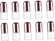 IWOWHERO 10pcs Refillable Glass Roller Bottles Perfume Essential Oil Containers with Cap Portable Compact for Travel Daily Use and Skin Care Products