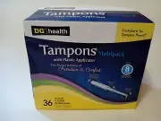 DG Health Tampons Multipack 36ct Light Super Regular Compare to Tampax Pearl NEW