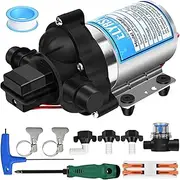 Upgraded 2088-554-144/2088-403-144 RV Fresh Water Pump,12V 3.5GPM Self-Priming Diaphragm Water Pump,45PSI,Includes Pressure Switch and Detachable Filters,No Noise, for RV, Marine, Yacht, Caravan