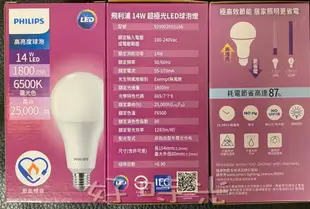 好時光～飛利浦 LED 高亮度 燈泡 14W 超極光 球泡燈 全電壓 E27 PHILIPS 2020新款上市