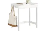 Vikus Small White Desk With Drawer Hooks Home Office Desks