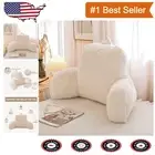 Supportive Faux Fur Back Rest Pillow - Large Size for Reading and Relaxation