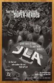 1997 DC Comics JLA Print Ad/Poster Superman Batman Wonder Woman Grant Morrison