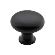 Tradco 4081MB Cupboard Knob CI Matt Black 25mm
