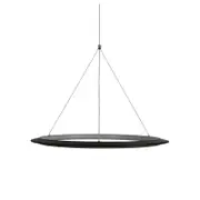 Oriel Lighting Saturn Modern Tricolour LED Halo Pendant Light Black 60cm