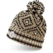 Dakine Astrid Pom Beanie, Acrylic Knit Fleece-Lined, Women's One Size, Stone New