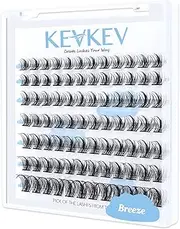 Lash Clusters 84 Pcs Cluster Lashes Eyelash Clusters DIY Cluster Eyelash Extensions Individual Lashes Thin Band & Soft(Breeze,D-8-16mix)