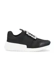 Viv' Go Rhinestone Buckle Sneakers in Technical Fabrics 37.5,35.5 Black