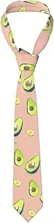 [YANYU] Many Avocado Images Print Men Necktie Classic And Stylish Ties For Business Weddings And Special Occasions, Black