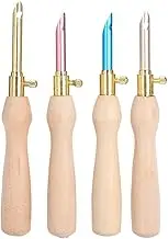 4Pcs Punch Needle Embroidery Kits Portable Punch Needle Knitting Embroidery Pen for Craftsman Beginners Weaving Tool Kit