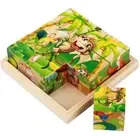 Square Square Wood Boards Wooden Clay Frame 6Pcs Picture Frame Drawing