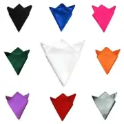 High Quality Pocket Hanky Square Handkerchief White Red Silver Black Tie Wedding