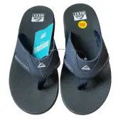 Reef Fanning Navy Blue Bottle Opener Flip Flops Size 9 NWT