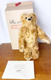 Steiff Mohair 1904 Bear PB 28 Elephant Buttons/ All Paperwork And Box- New!