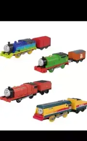 Thomas & Friends Thomas, Percy, Rebecca , James Motorized Train Engine Set