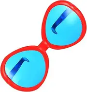 [VALICLUD] Glasses Oversized Cattle Eye Fashion Glasses for Party Club Performance Red