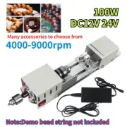 Mini Lathe Polisher Machine DIY Buddha Beads Rotary Polishing Tool Woodworking