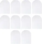 [Omabeta] 10Pcs Garment Cover Clear, Garment Bags Breathable Full Dust Cover Suit Garment Covers Coat Protector Bag Clothes Dust Cover for Storing Suits Shirts (60 * 80cm suitable for