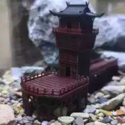 Chinese Ancient Architectural Model Micro 3D Printing Plastics Landscape Bonsai