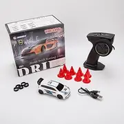 RC Electric Mini Racing Drift Car Model with Gyro, 1:43 Scale 2.4G Full Scale Linkage Light Set Max Speed 15km/h Indoor/Outdoor Mini RC Sports Car Hobbyist Gift (4307)