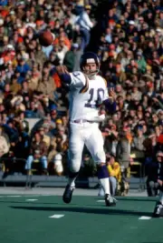 Quarterback Fran Tarkenton Minnesota Vikings drops back to pass v- 1976 Photo 5