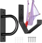 Wall Mounted Battle Rope Holder - Heavy Duty Steel Exercise Rope Storage | Solid Workout Bracket Multipurpose Hook for Yoga and Gymnastic Rings