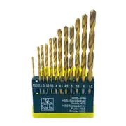 13 Piece HSS Titanium Drill Bits Round Shank