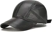 [LINCYS] and Winter Ear Protectors for The Elderly in The Elderly Thickening Warm Earmuffs Real Sheepskin Dad Baseball Cap