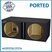 Dual Slot Center Ported Vented Sub Box Subwoofer Enclosure Ground Shaker Box