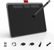 Graphics Drawing Tablet Ultra-Thin Art Creation Sketch with Battery-Free Stylus 8 Pen 8192 Levels Pressure 8 Customized Shortcut Keys Compatible with Windows Android Phone OTG 9 * 5 in for