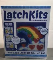 RAINBOW MINI-RUG- KAHOOTZ LATCH HOOK KIT -12"X11" - NEW KIT INCLUDES LATCH HOOK