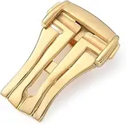 [VCIMIUSA] Folding Buckle Fit For Omega Leather/Rubber Watch Band 16mm 18mm 20mm Stainless Steel Metal Deployment Clasp Accessories Silver Gold